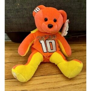 1999 Ricky Rudd Nascar Team Speed Bear No 10, 8" Beanie Plush With Tags